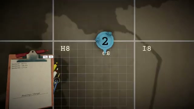 IRON NEST tactical map with a numbered marker and the active report clipboard visible.